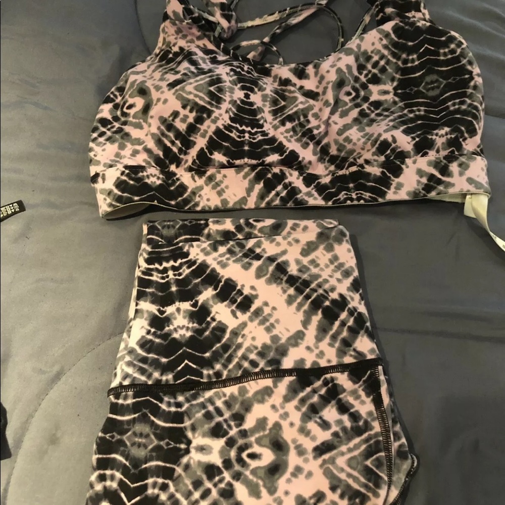 3 Victoria Secret workout sets tops L bottoms S